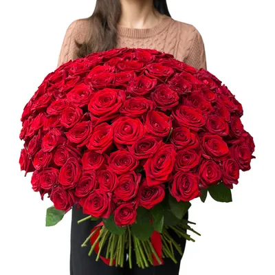 Красивое изображение 101 розы 50 см