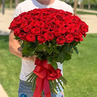 Красивые фото 101 розы 60 см
