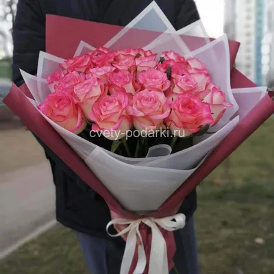 Фотография роз: 21 цветущий букет