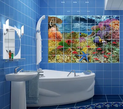 Креативные идеи использования 3D кафеля в ванной