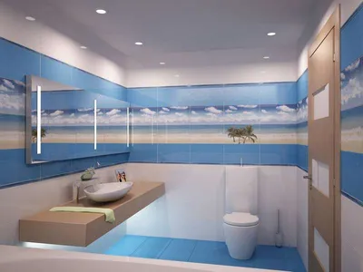Арт 3D кафель для ванной комнаты в формате JPG