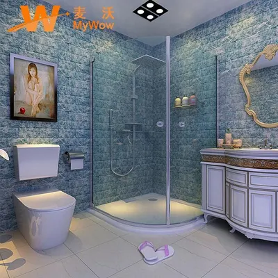 Фото 3D панелей в ванной: Full HD качество