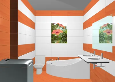 **Фотообзор: 3D плитка для ванной в разных интерьерах**