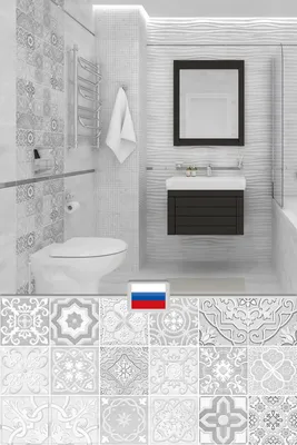 **3D плитка для ванной: гармония форм и цветов в фотографиях**