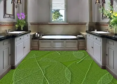 3D полы в ванной комнате: фото, которые создают эффект пространства