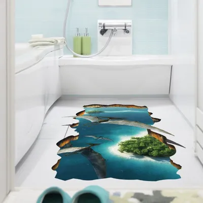 Изображение 3D пола в ванной комнате в формате JPG для скачивания
