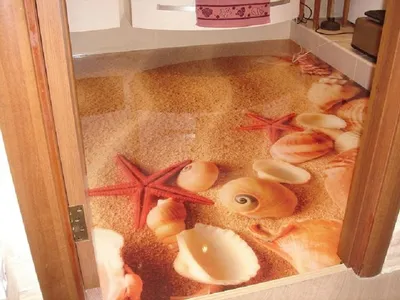 Фантастические 3D полы в ванной комнате