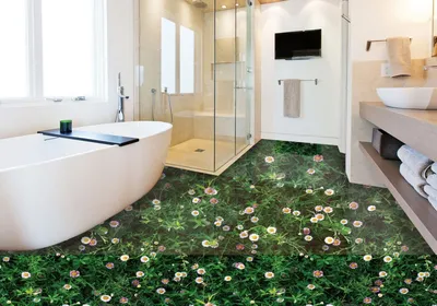 Инновационные и элегантные 3D полы в ванной комнате