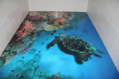 Картинки 3D пола в ванной комнате в Full HD