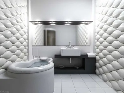 Фото 3D ванны с эргономичным дизайном