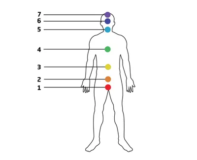 Интроспекция в цвете: Чакры человека в разных размерах
