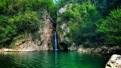 Фотоагурских водопадов в формате 4K: выбирайте размер и скачивайте бесплатно