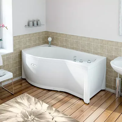 Фото акриловой ванны с экраном для минималистичного дизайна