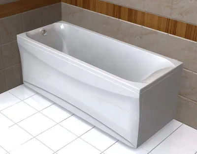 Фото акриловой ванны с экраном для классического интерьера