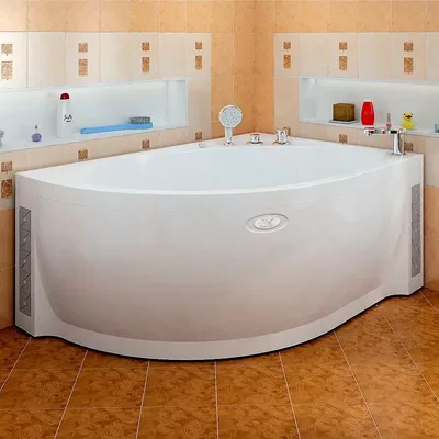 Фото акриловой ванны с экраном для современного дизайна