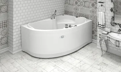 Фото акриловой ванны с элегантным дизайном