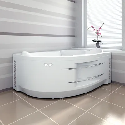 Фото акриловой угловой ванны для создания дизайна ванной комнаты