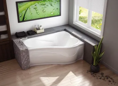 Картинка акриловой угловой ванны в формате PNG для использования