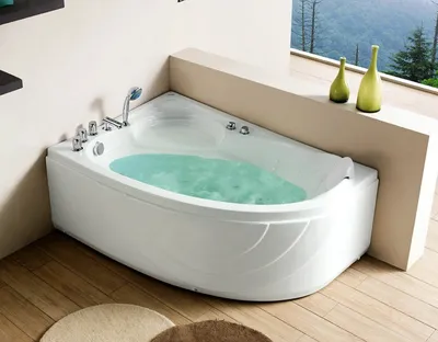 Великолепие акриловых угловых ванн: идеи для вашей ванной комнаты (фото)