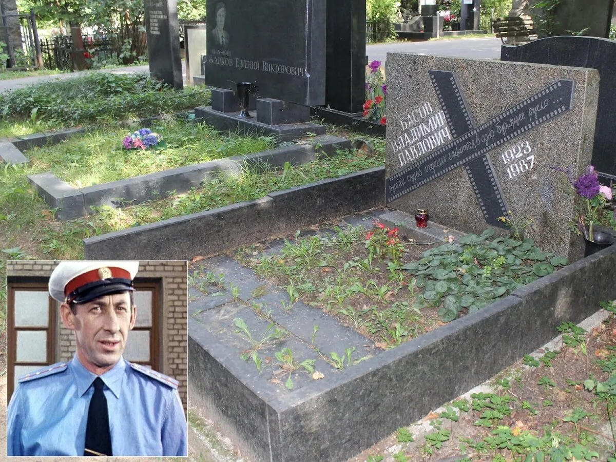 Где похоронен сын моргуновой светланы. Могила Владимира Басова. Могила Басова на Кунцевском кладбище.