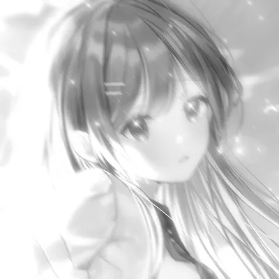 Красивая картинка аниме девушки на аватарку - PNG формат, размер S