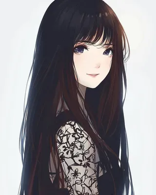 Красивая картинка аниме девушки на аватарку - PNG формат, размер XL