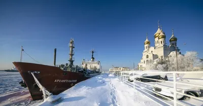 Зимняя феерия в Архангельске: фотографии высокого качества