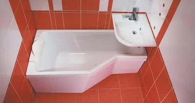 Фото ассиметричных ванн для ванной комнаты в разных стилях