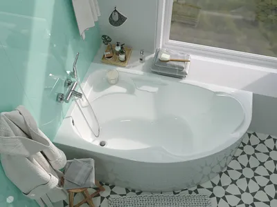 Фото ассиметричных ванн с разными функциями автоматической очистки