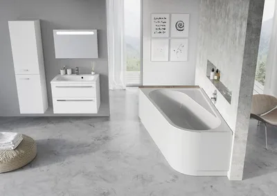 Идеи дизайна ванной комнаты с асимметричными ваннами