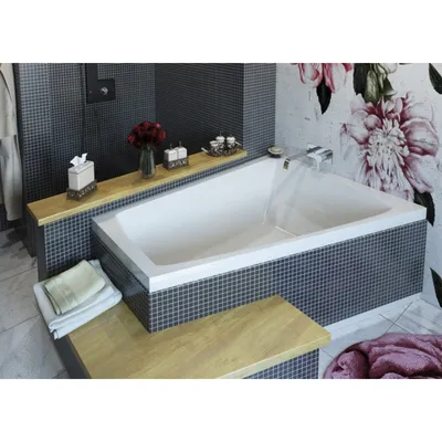 Фото асимметричных ванн: идеальное решение для небольших ванных комнат
