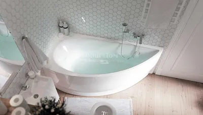 Асимметричные ванны: функциональность и эстетика в одном фото