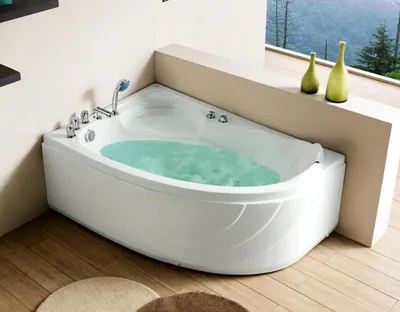 Ванные комнаты с асимметричными ваннами: идеи для максимальной функциональности