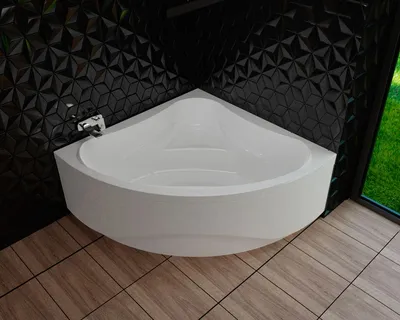 Ванные комнаты с асимметричными ваннами: стильные и практичные решения