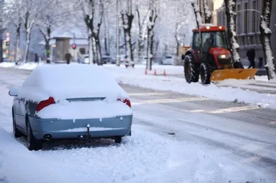 Фотография снегопада на мак: Зимний автоарт