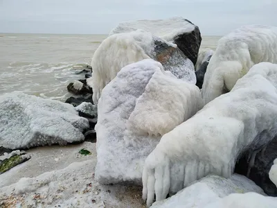 Зимний рай для фотографии: Азовское море