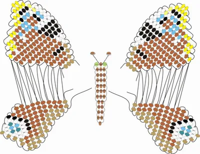 Мастер-класс по созданию бисерной бабочки с фотошагами и возможностью выбора формата загрузки