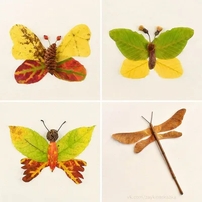 Удивительное изображение Бабочка из листьев в формате PNG
