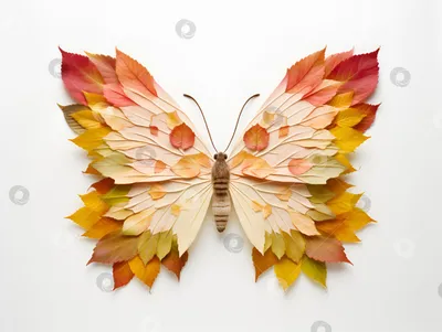 Удивительная фотография Бабочка из листьев: почувствуйте гармонию природы