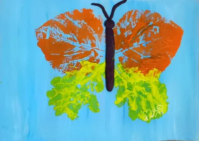 Картинка Бабочка из листьев: загрузите ее в нужном формате