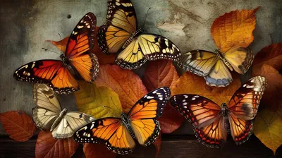 Невероятная бабочка из листьев на фотографии