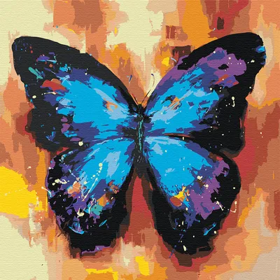 Картинка синей бабочки с прекрасным фоном