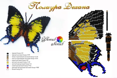 Насыщенные красками фотографии бабочек из бисера