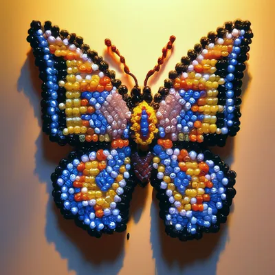 Бабочки из бисера - фотографии HD качества