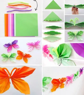 Изображения бумажных бабочек: выбирайте подходящий размер и формат скачивания