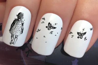 Фотографии нежных бабочек на ногтях