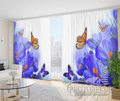 Бабочки на шторы фотографии