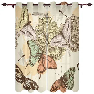 Красочные изображения бабочек на шторы: добавьте элегантности в ваш дом.