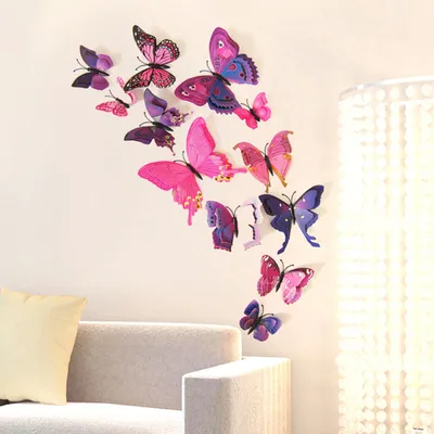 Бабочки на стене  фото