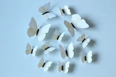 Сделайте уникальный декор с помощью своих собственных бабочек на стену